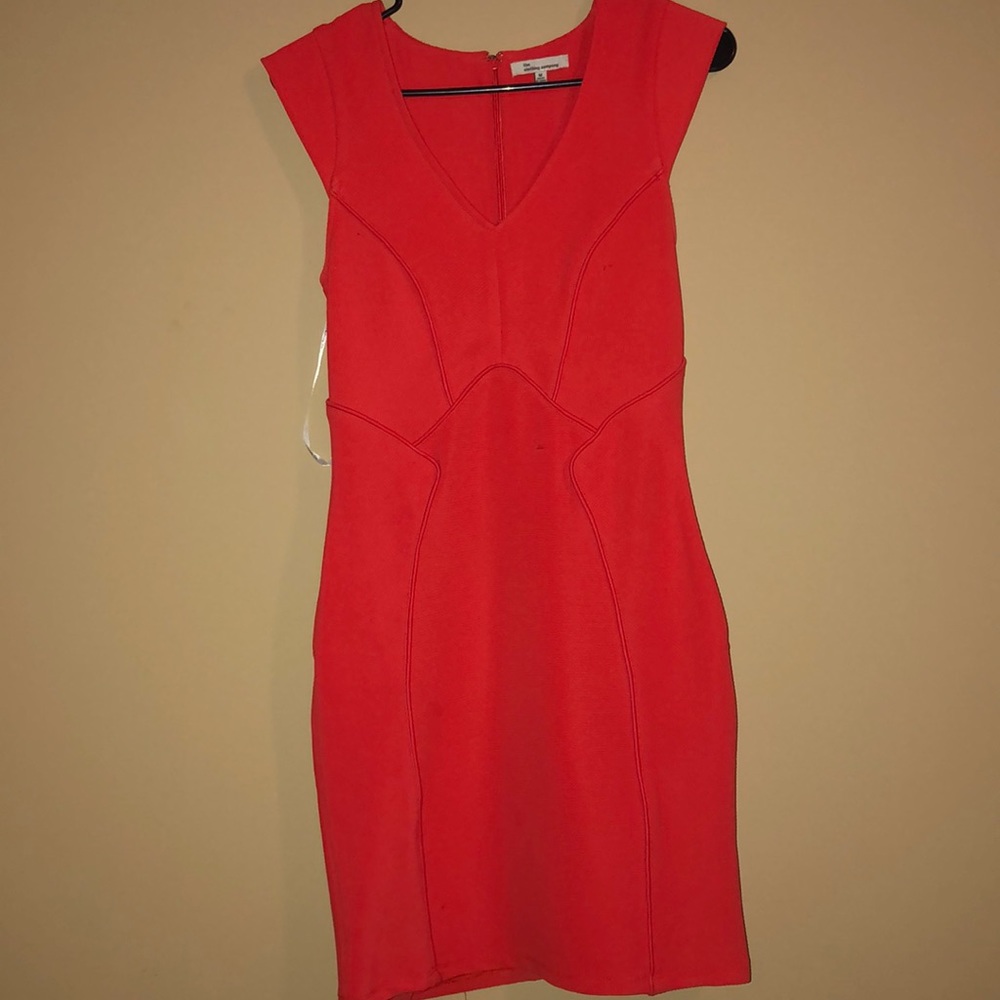 Orange bodycon dress